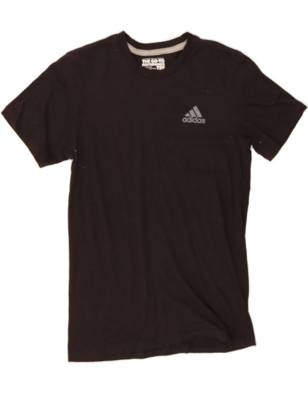 ADIDAS Mens T-Shirt Top Small Black Polyester Vintage Adidas and Second-Hand Adidas from Messina Hembry 