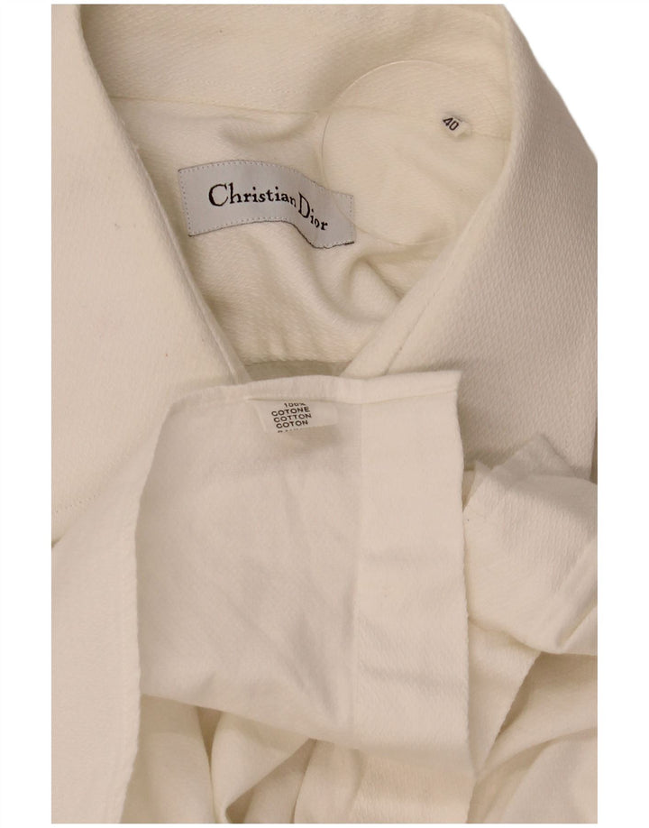Camicia formale da uomo Christian Dior taglia 40 cotone bianco medio