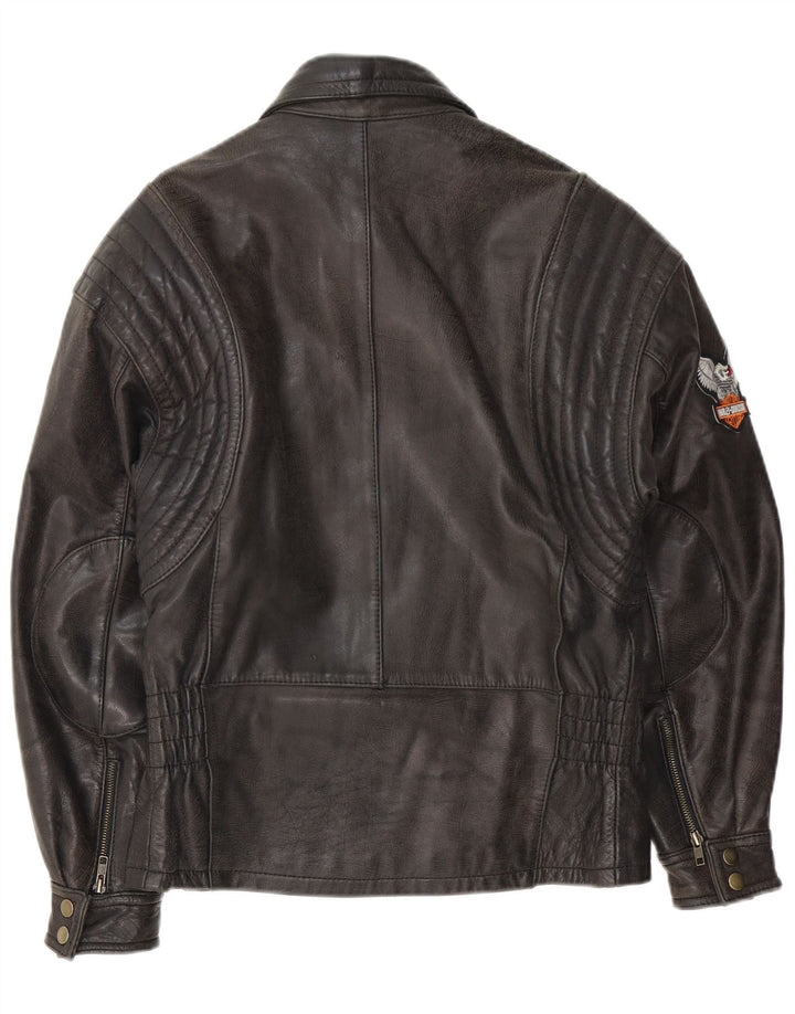 Giacca da moto da uomo EUROX Harley Davidson Moto Racer UK 38 media nera