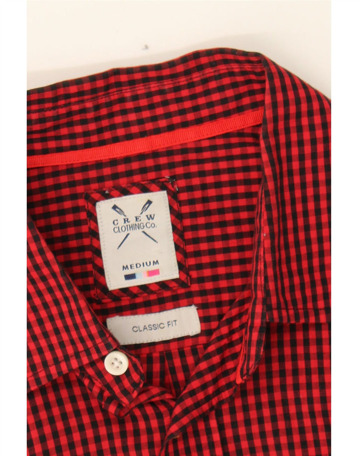 CREW CLOTHING Mens Classic Fit Shirt Medium Red Gingham Cotton Vintage Crew Clothing and Second-Hand Crew Clothing from Messina Hembry 