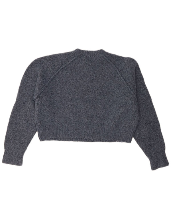 Maglione corto girocollo da donna Zara UK 18 XL Blu