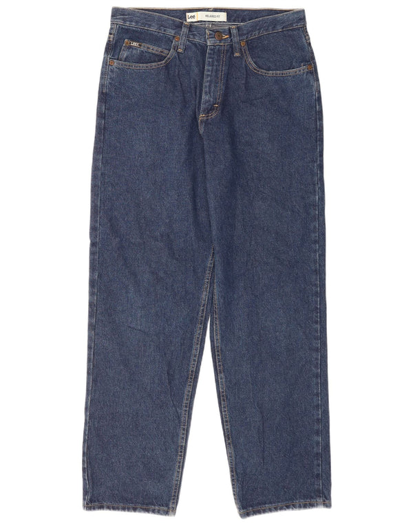 Lee Mens Relaxed Fit Straight Jeans W32 L30 Blue Cotton