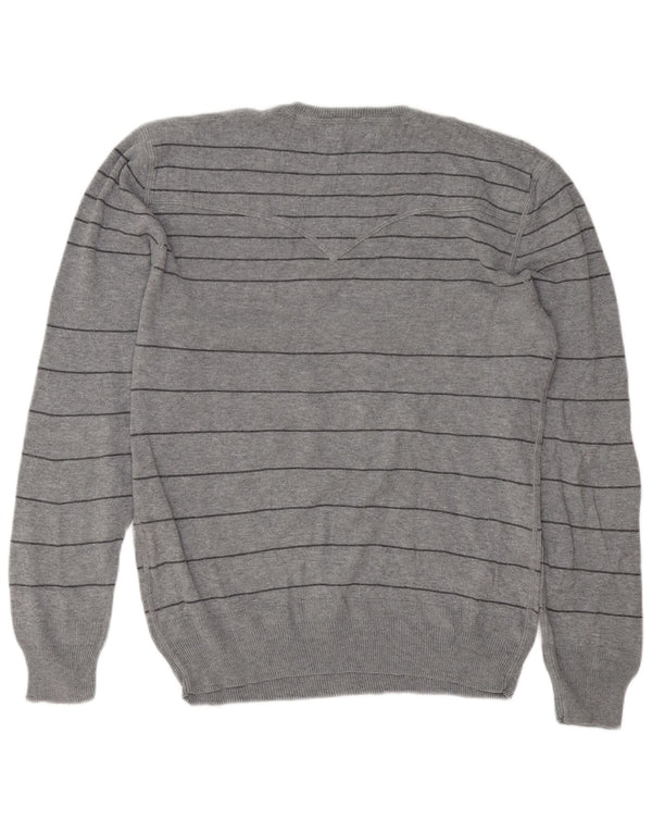 Maglione maglione girocollo da uomo Levi's in cotone a righe grigio medio