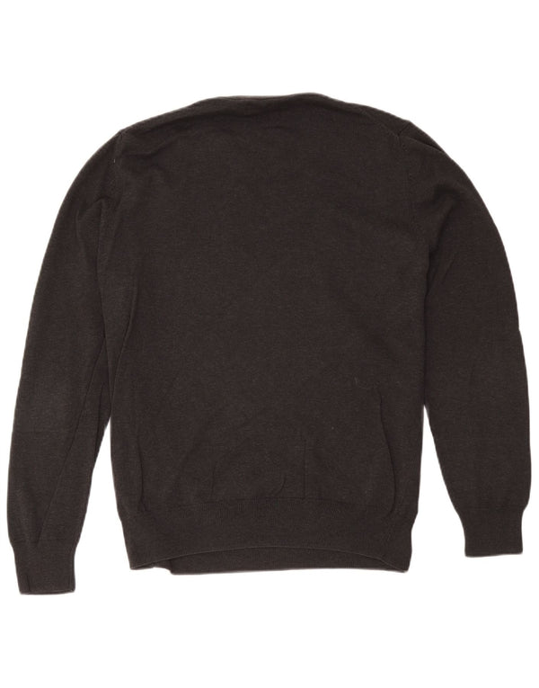 Maglione maglione girocollo da uomo Marks & Spencer grande cotone grigio