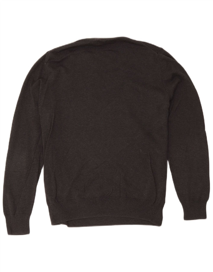 Maglione maglione girocollo da uomo Marks & Spencer grande cotone grigio