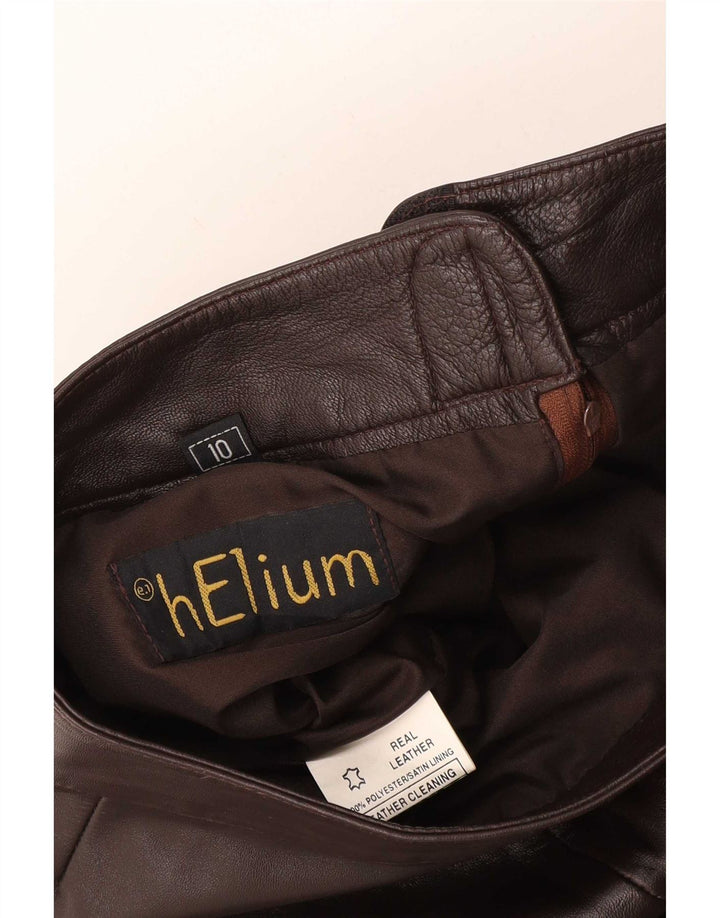 Gonna maxi in pelle da donna Helium UK 10 piccola W28 marrone