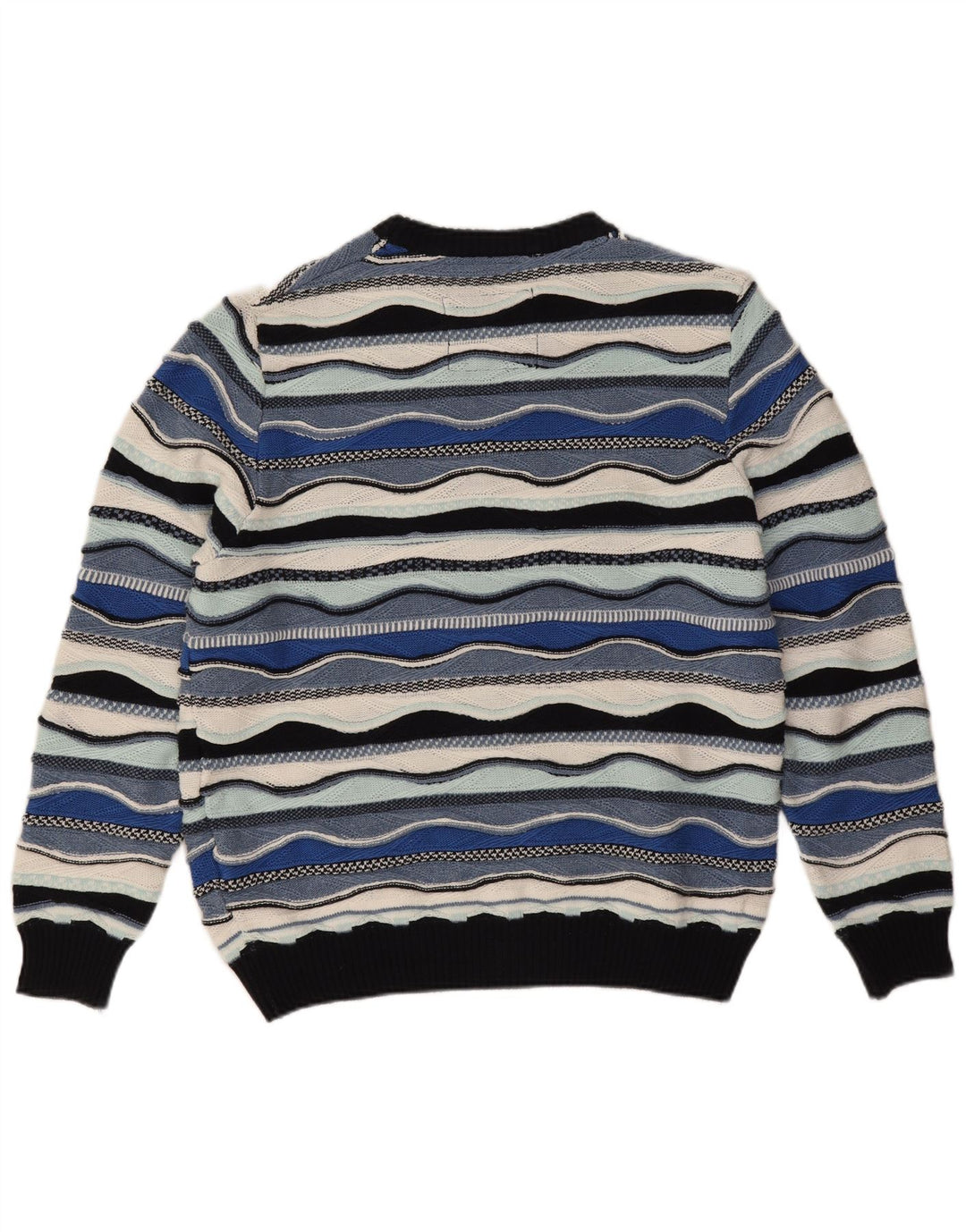 Maglione maglione girocollo da uomo Roger Kent EU 52 Large Blue Colourblock