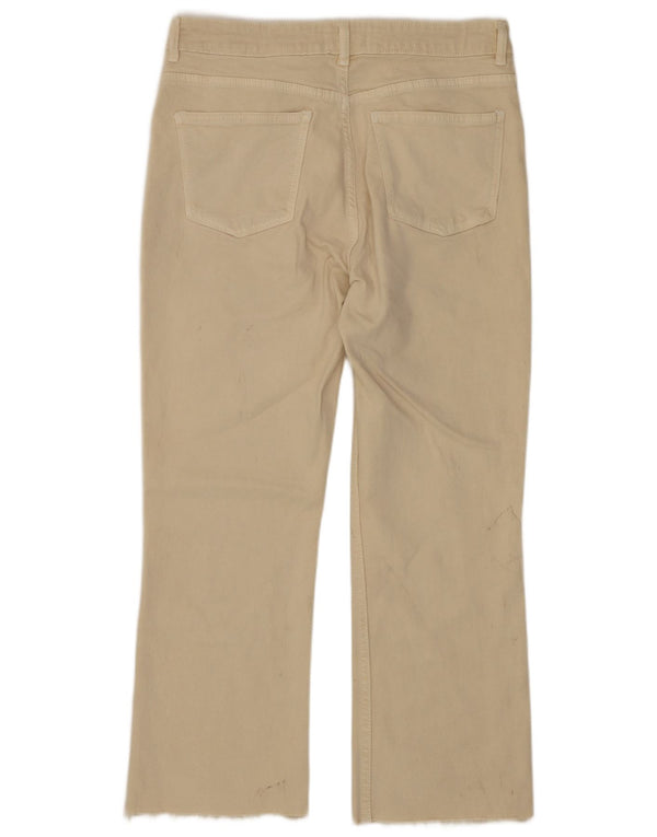 Jeans dritti corti da donna Zara EU 42 Large W32 L25 Cotone beige