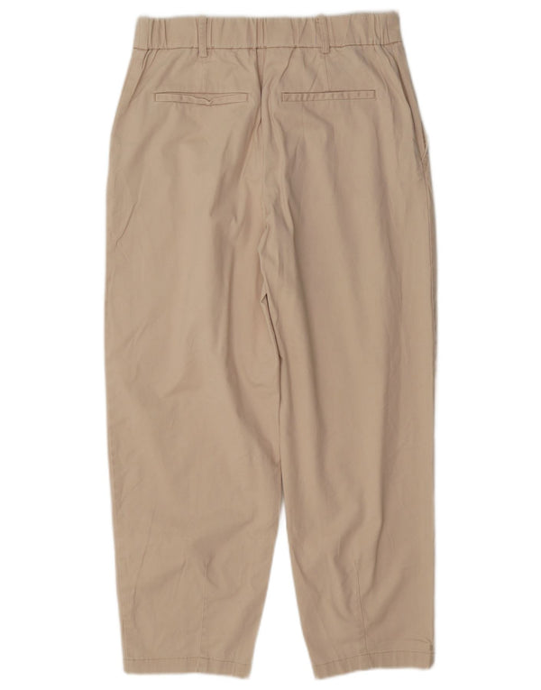 Pantaloni corti affusolati da donna Zara piccoli W26 L25 in cotone beige