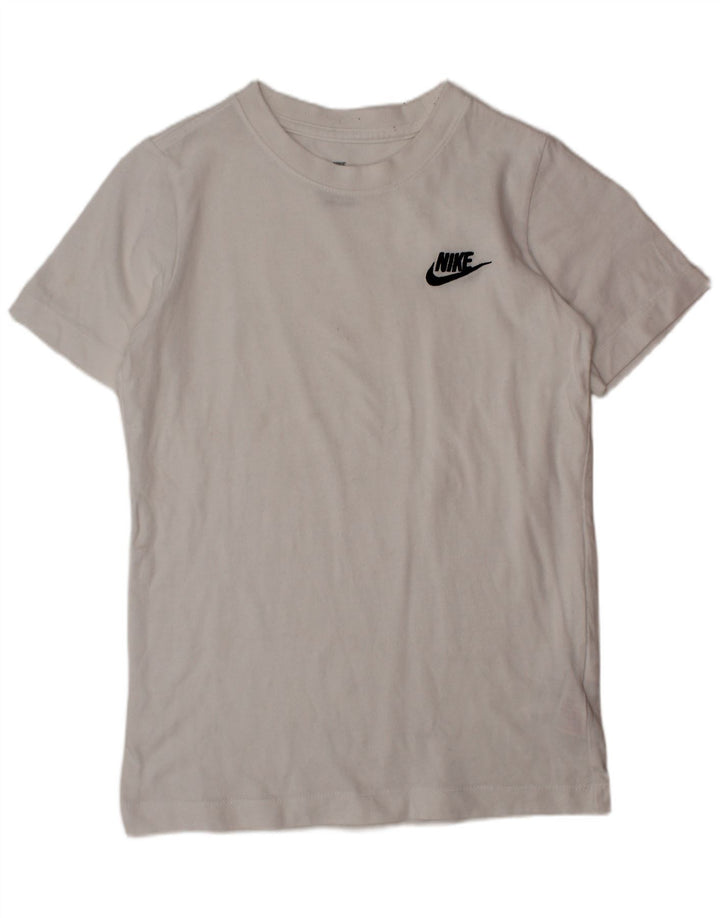 T-shirt da ragazzo NIKE Top 8-9 anni piccola in cotone bianco