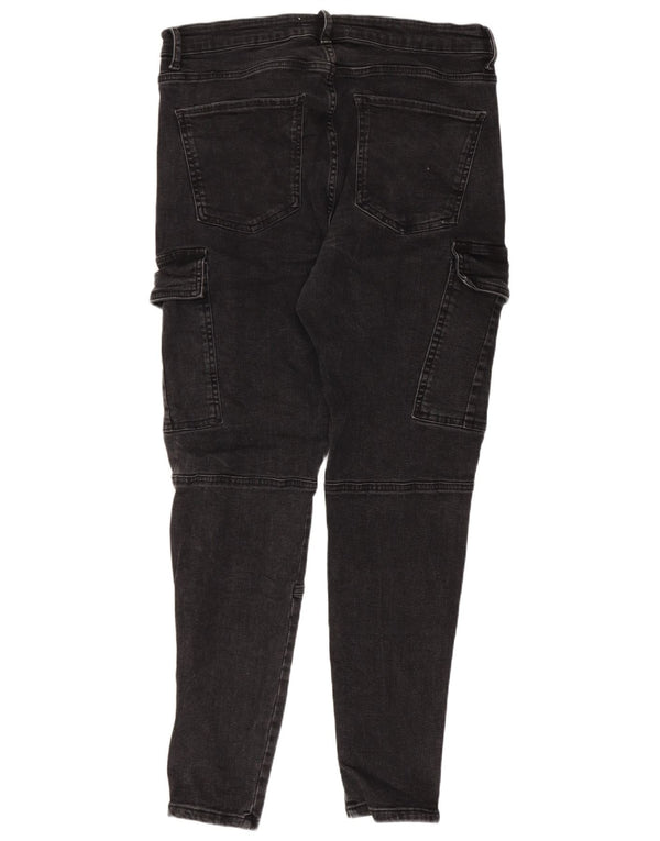 Jeans skinny cargo da uomo Zara EU 44 Large W34 L28 Cotone grigio