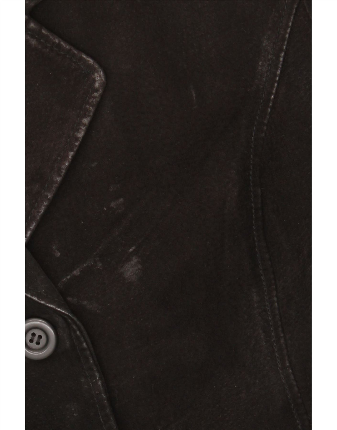 Giacca blazer in pelle scamosciata da donna a 3 bottoni GYPSY UK 14 pelle nera media