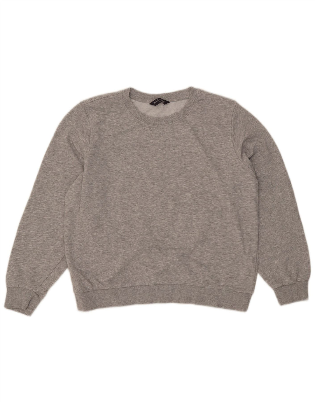 Felpa da donna Marks & Spencer UK 16 grande cotone grigio