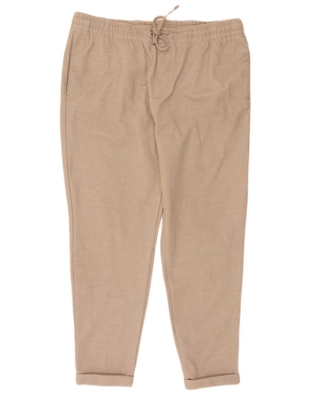 Pantaloni corti slim da donna Zara XL W34 L26 Poliestere beige