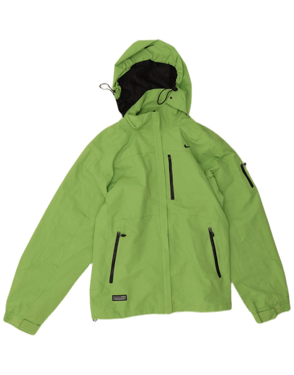 Giacca a vento con cappuccio Nike Clima-fit da donna UK 18 XL poliestere verde