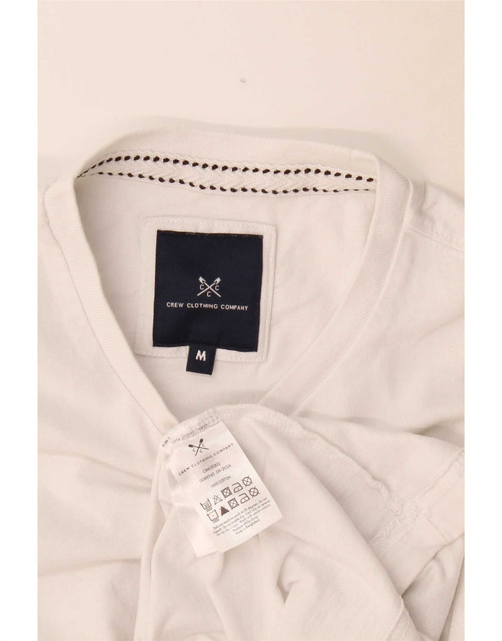 Crew Clothing T-shirt da uomo Top in cotone bianco medio