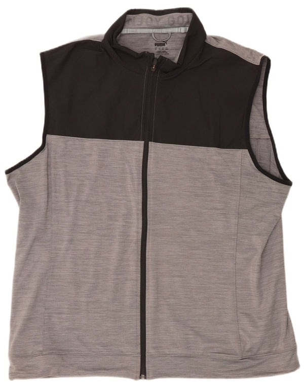 Giacca sportiva senza maniche da uomo Puma XL Poliestere color block grigio