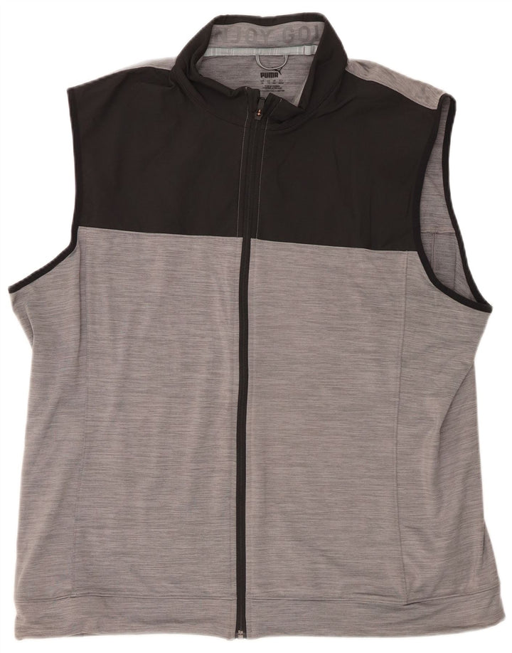 Giacca sportiva senza maniche da uomo Puma XL Poliestere color block grigio