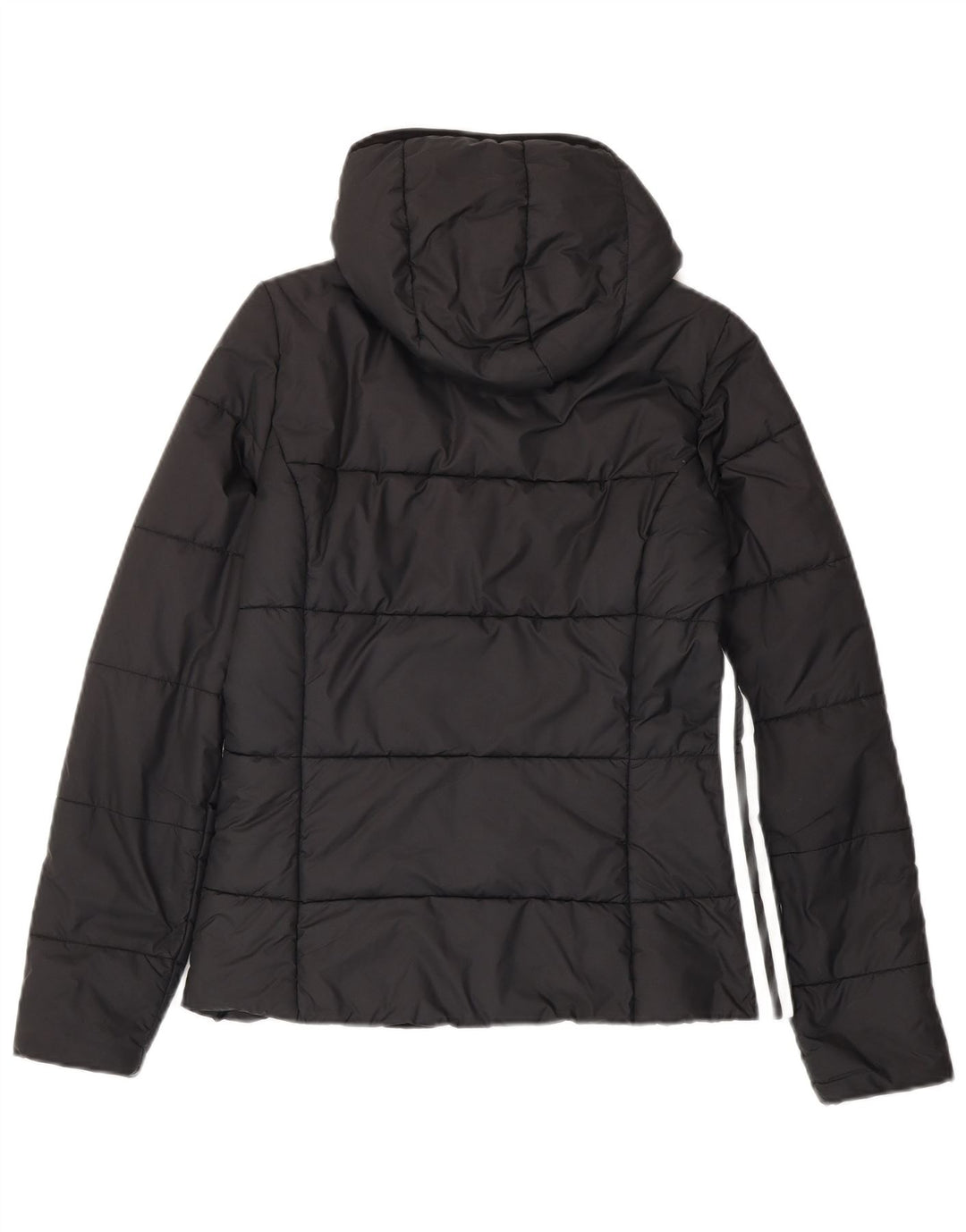 Giacca imbottita con cappuccio da donna ADIDAS UK 12 medio nero poliestere