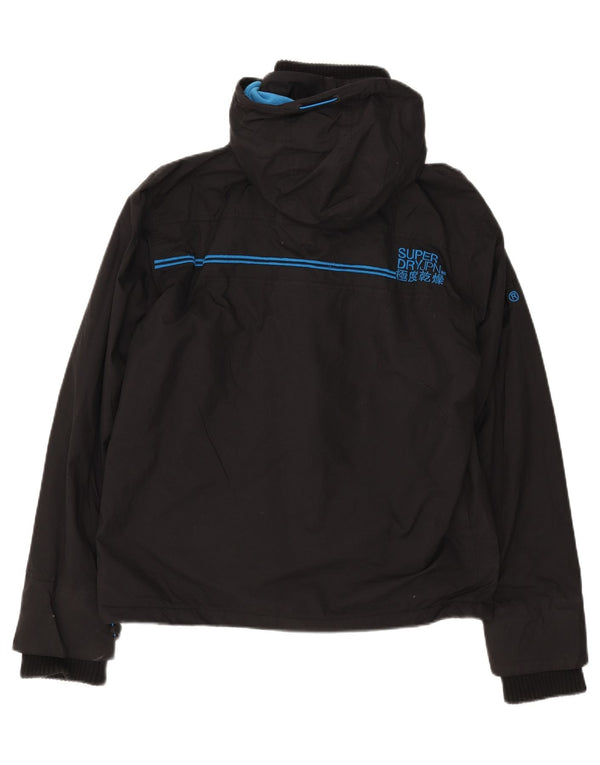 Giacca a vento con cappuccio da uomo Superdry Windcheater UK 42 XL nylon nero