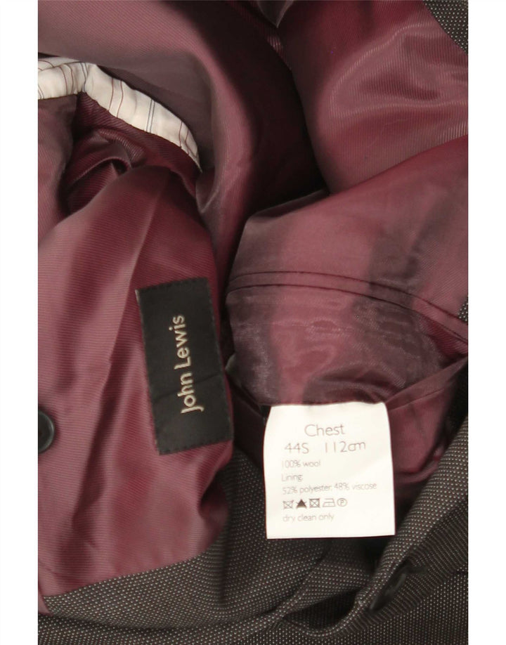 Giacca blazer da uomo a 2 bottoni John Lewis UK 40 grande lana grigia