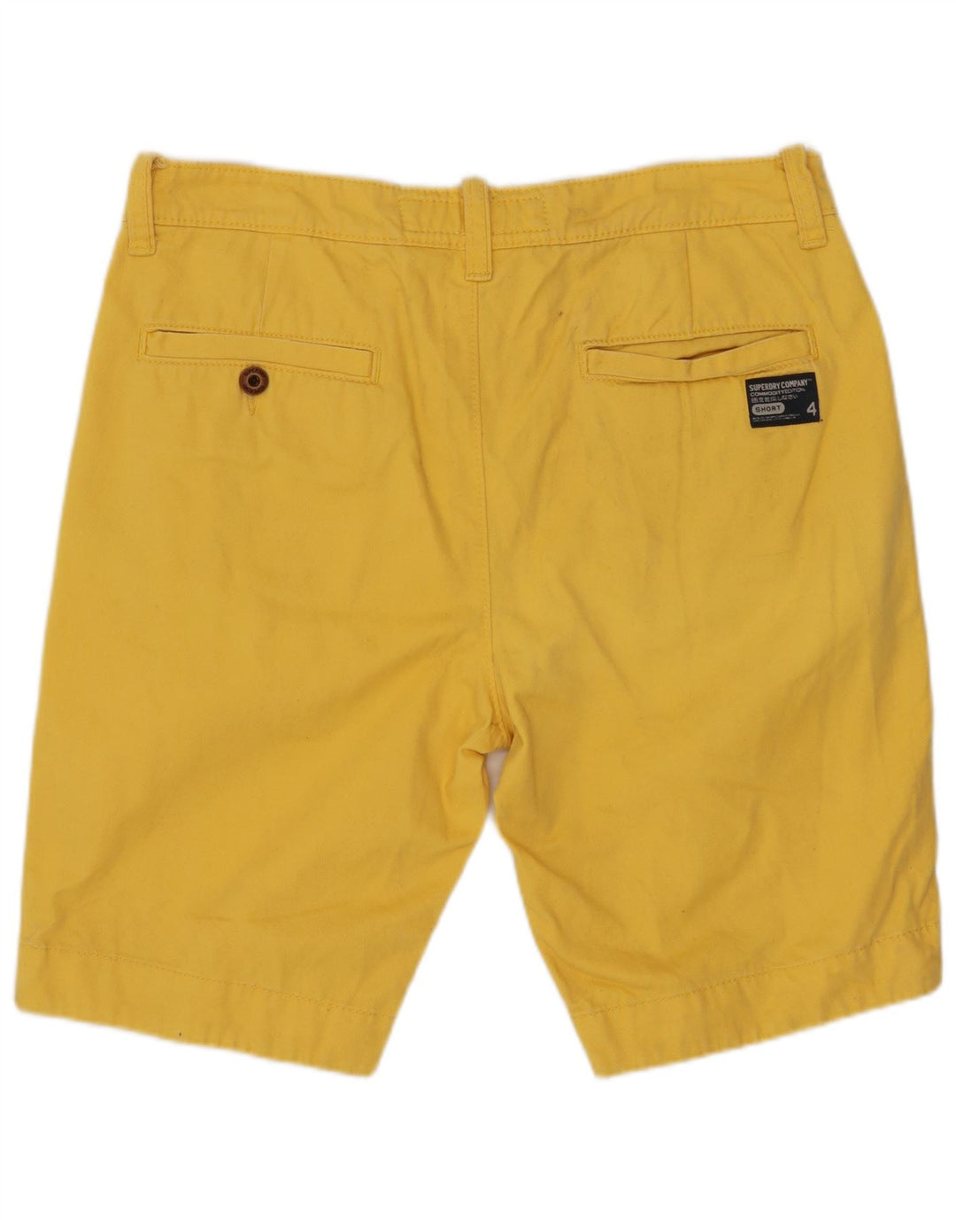 Pantaloncini chino da uomo SUPERDRY medi W32 in cotone giallo