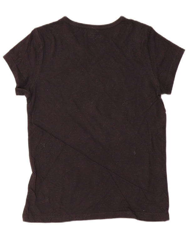 T-shirt da donna Abercrombie & Fitch UK 10 piccola in cotone nero