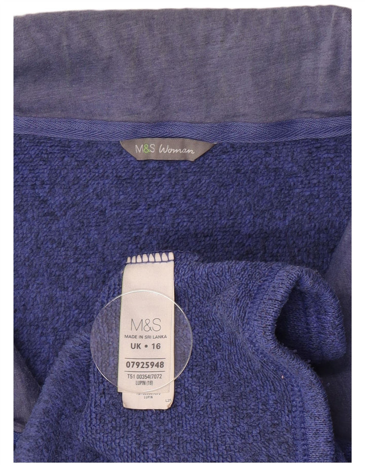 Giacca da ginnastica da donna Marks & Spencer Comfort Fit UK 16 grande blu