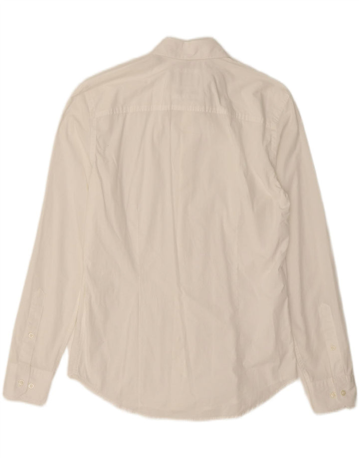 SISLEY Mens Slim Fit Shirt Size 40 15 3/4 Medium White Vintage Sisley and Second-Hand Sisley from Messina Hembry 