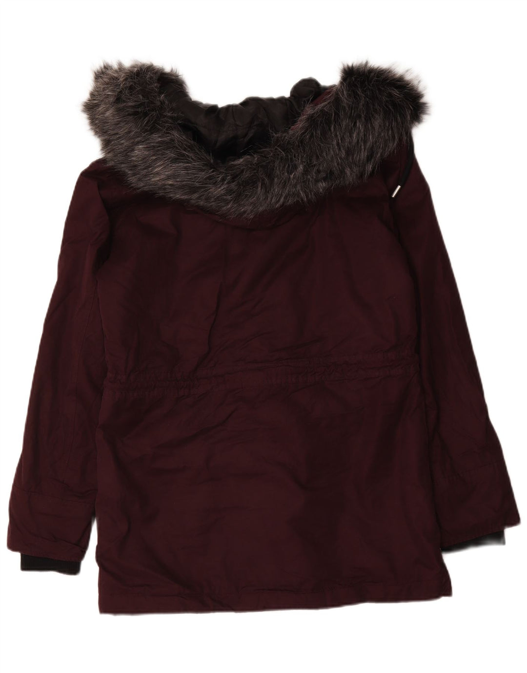 Giacca parka oversize da donna con cappuccio Superdry UK 10 piccola bordeaux