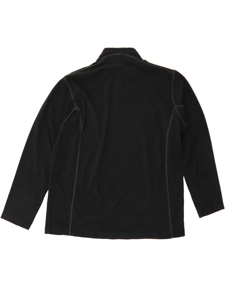 COLUMBIA Mens Zip Neck Fleece Jumper XL Black Polyester Vintage Columbia and Second-Hand Columbia from Messina Hembry 