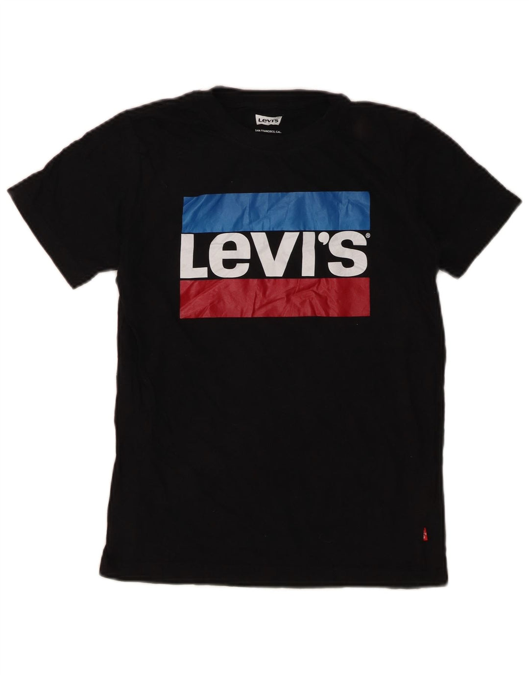 T-shirt grafica per ragazzi Levi's Top 10-11 anni cotone nero medio