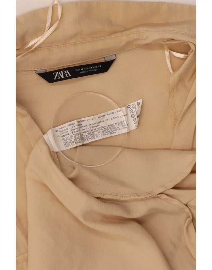 Camicia Zara da donna UK 14 Viscosa beige medio