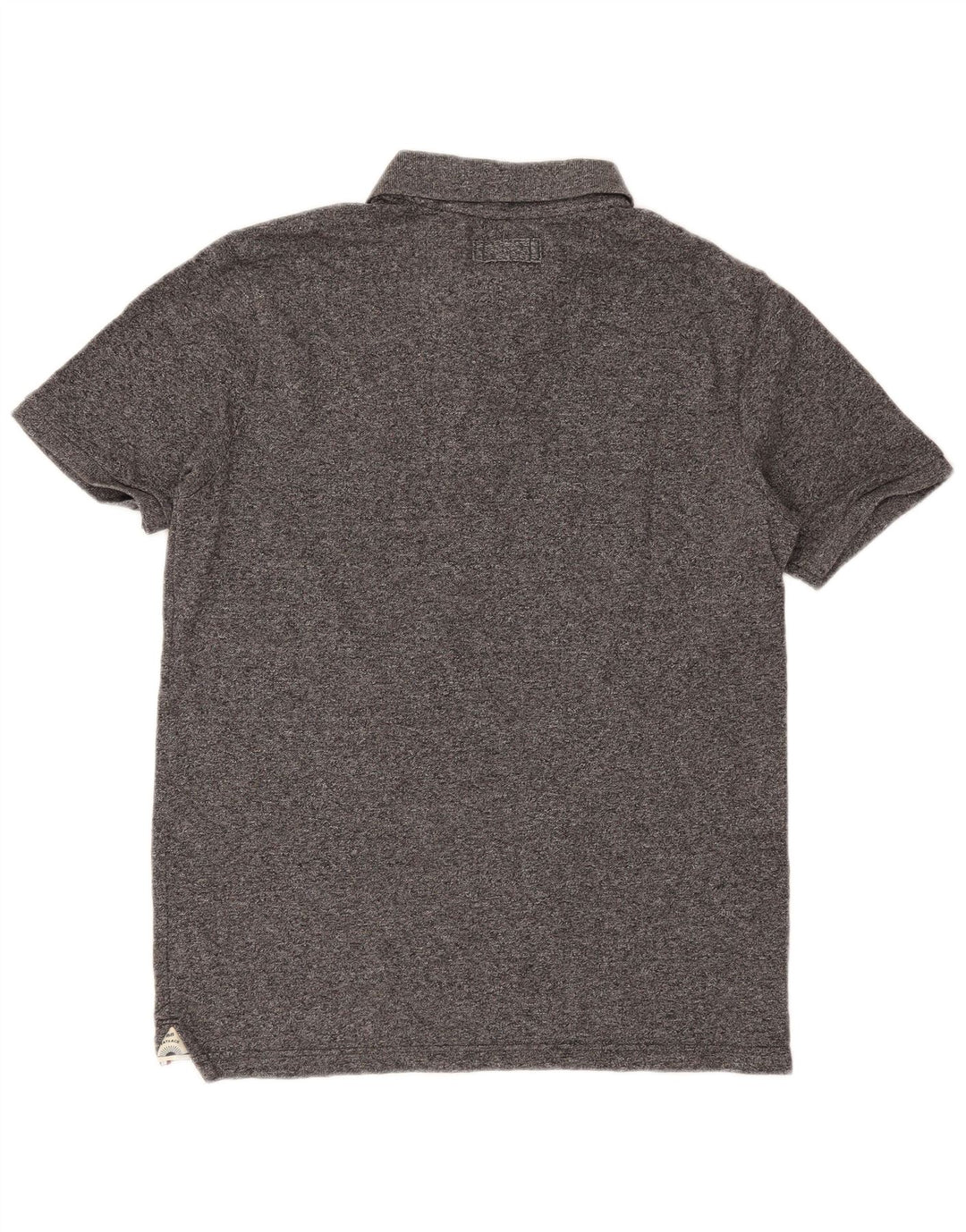 Polo da uomo Fat Face Large in cotone chiazzato grigio
