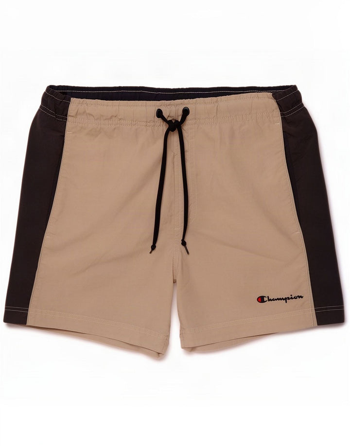 Champion Pantaloncini da bagno da uomo Beige medio Colorblock Poliammide