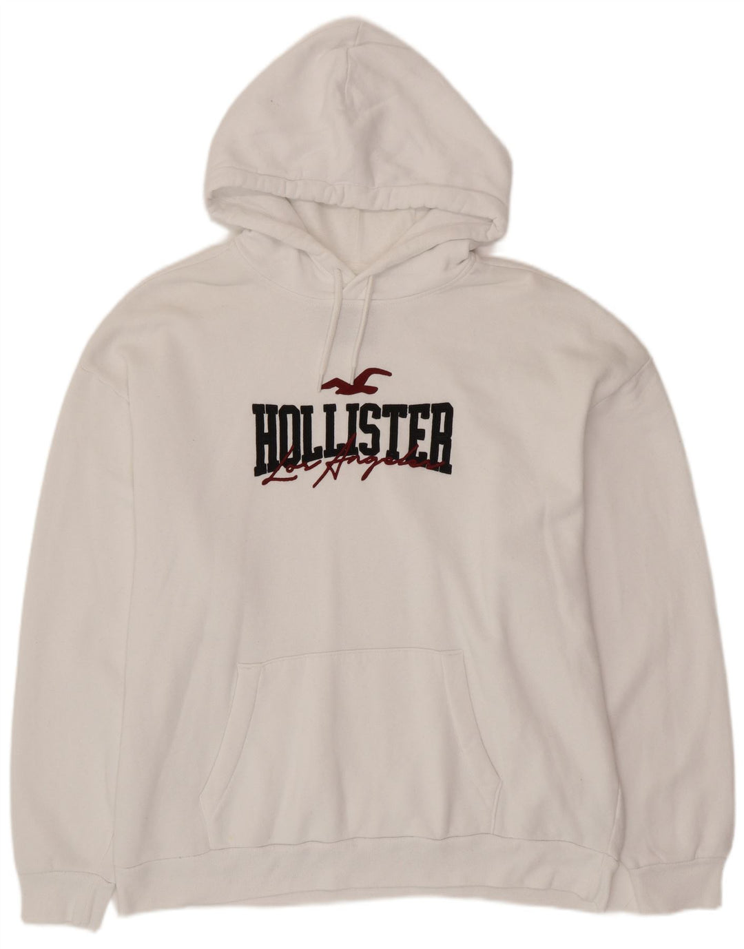 Maglione con cappuccio grafico da uomo HOLLISTER 2XL cotone bianco