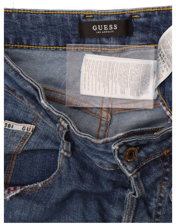 Jeans slim dritti da uomo Guess W30 L33 poliestere blu