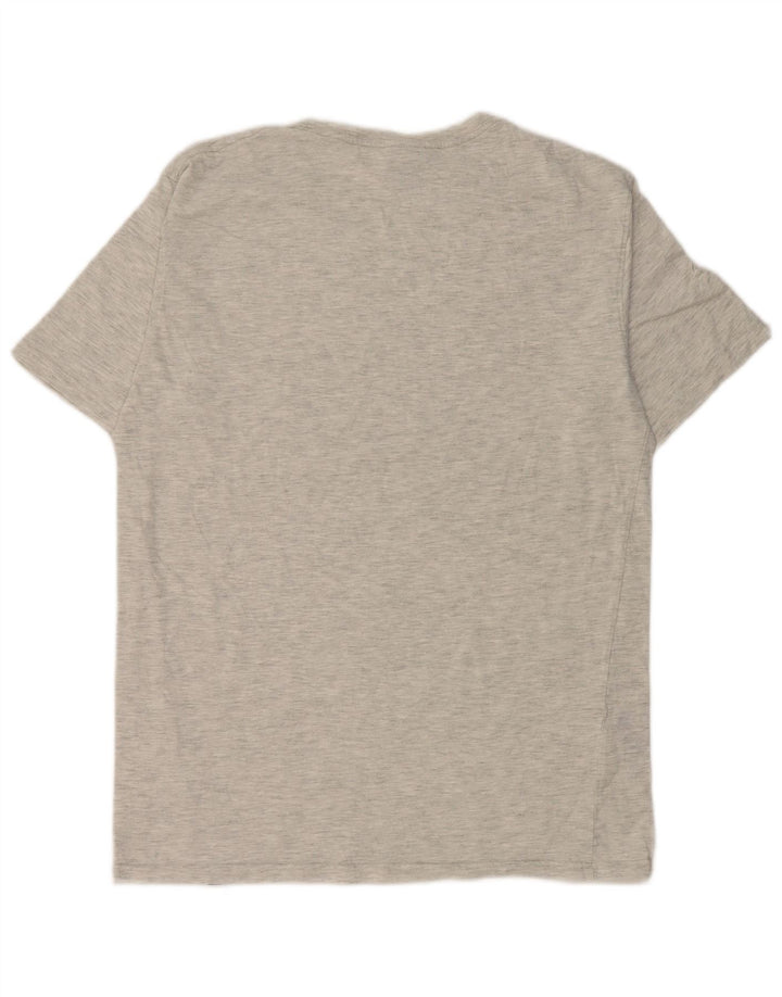 T-shirt grafica da uomo Saltrock Top grande in cotone chiazzato grigio