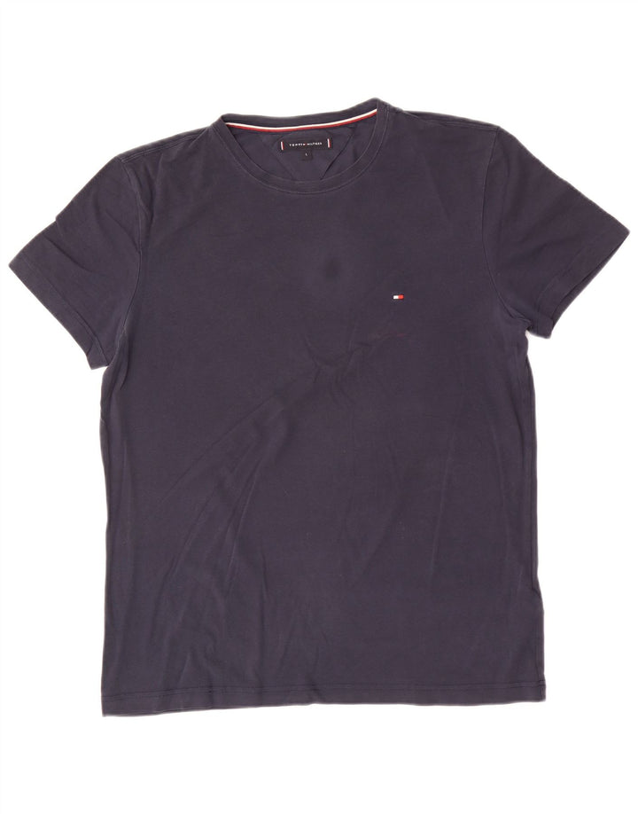 T-shirt da uomo Tommy Hilfiger Top Large in cotone blu navy