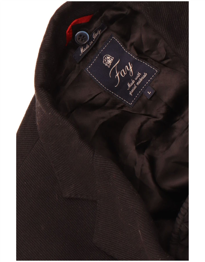 Cappotto da uomo in velluto a coste Fay UK 40 grande nero