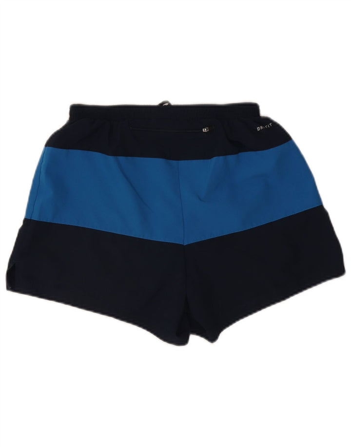 Pantaloncini sportivi Nike da uomo Dri Fit, poliestere color block medio blu navy
