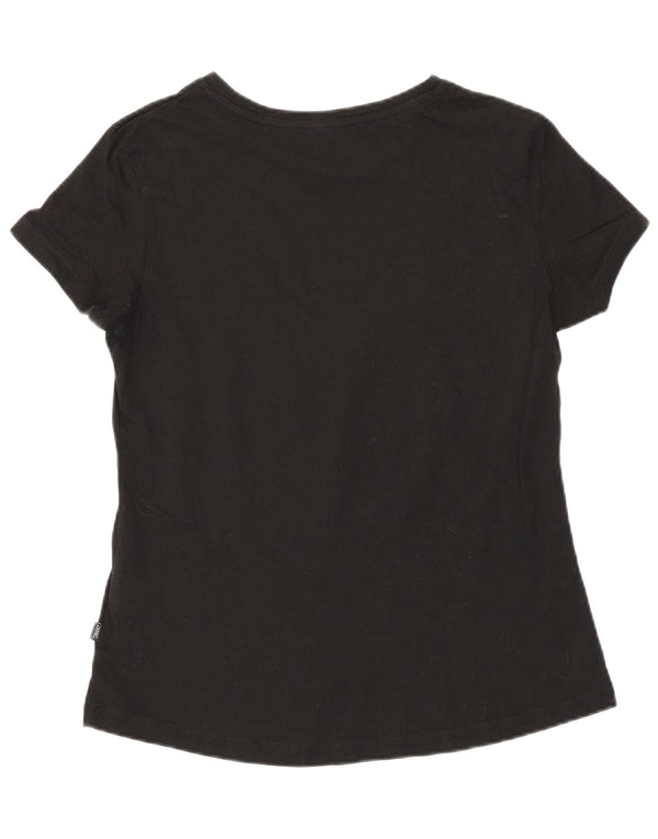 T-shirt grafica da donna Puma Top UK 12 Medium Black Cotton