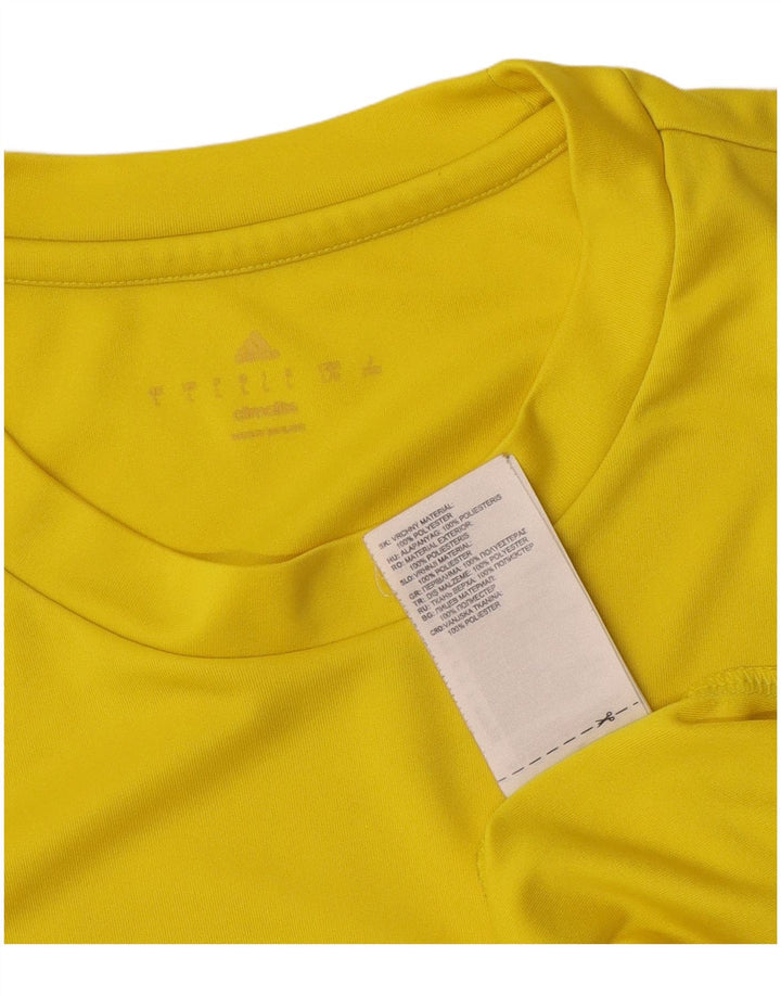 T-shirt Adidas Climalite da uomo, grande, in poliestere giallo