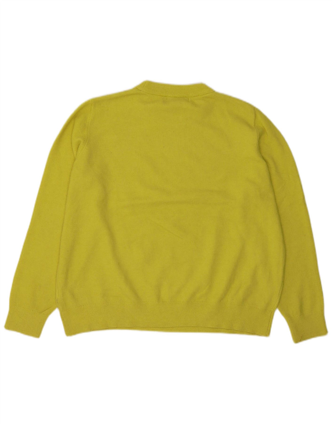 Maglione maglione girocollo da donna Marks & Spencer UK 16 grande giallo