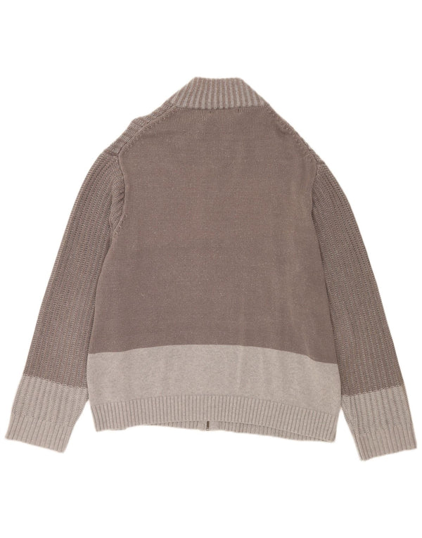 Maglione cardigan da uomo Calvin Klein Jeans 2XL cotone chiazzato grigio