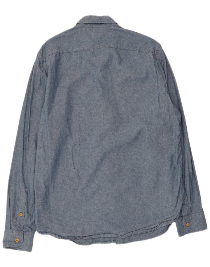 Camicia da uomo J. Crew in cotone blu medio