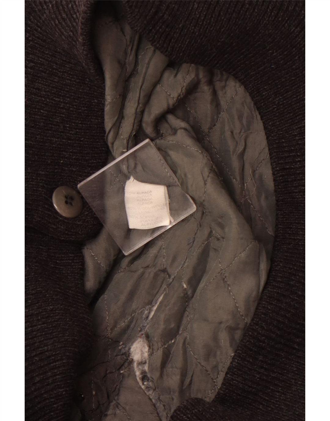 Giubbotto bomber vintage da uomo UK 42 XL in lana di alpaca geometrica multicolore