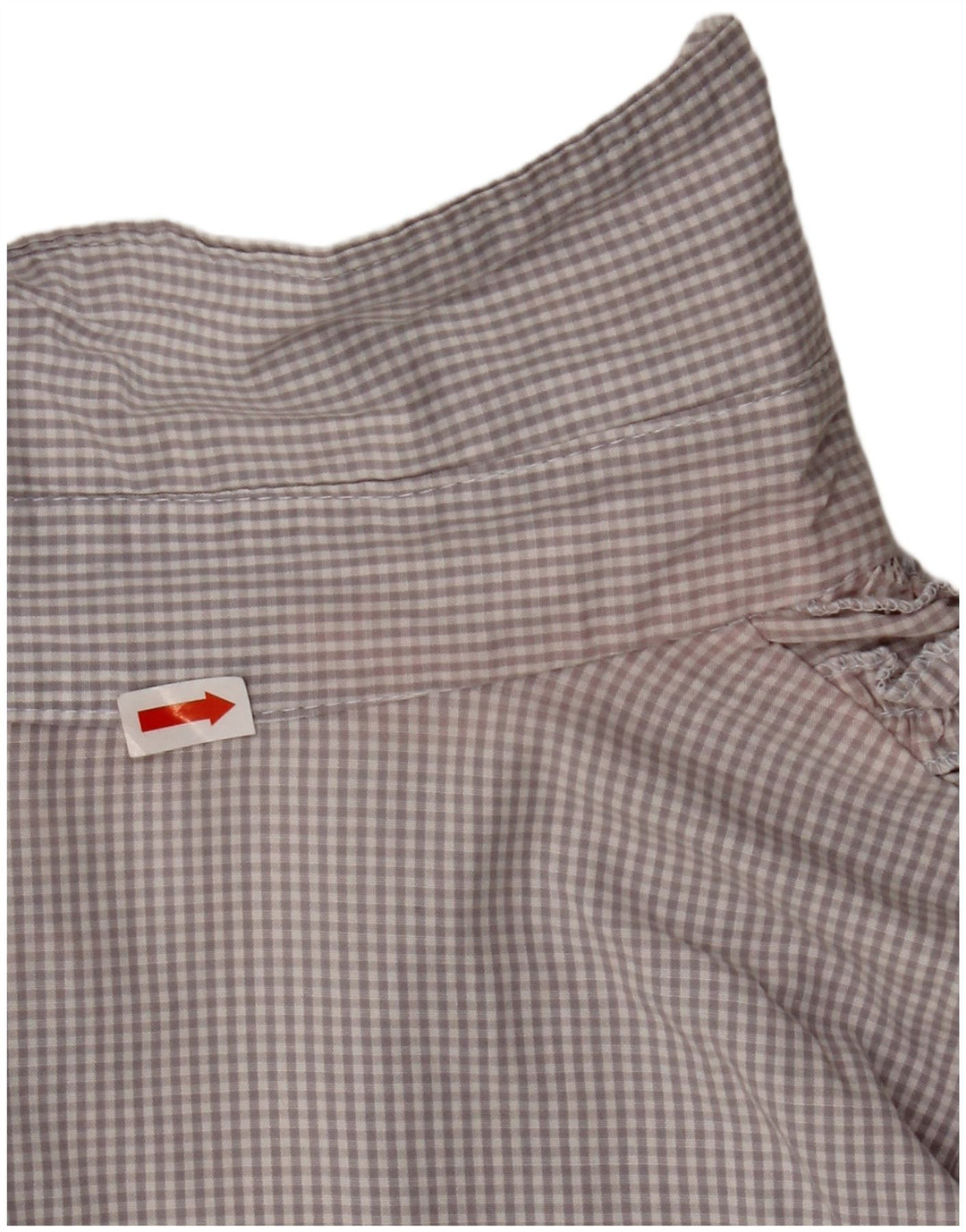 Carrera Camicetta da donna con volant lungo sul davanti UK 18 XL Percalle grigio