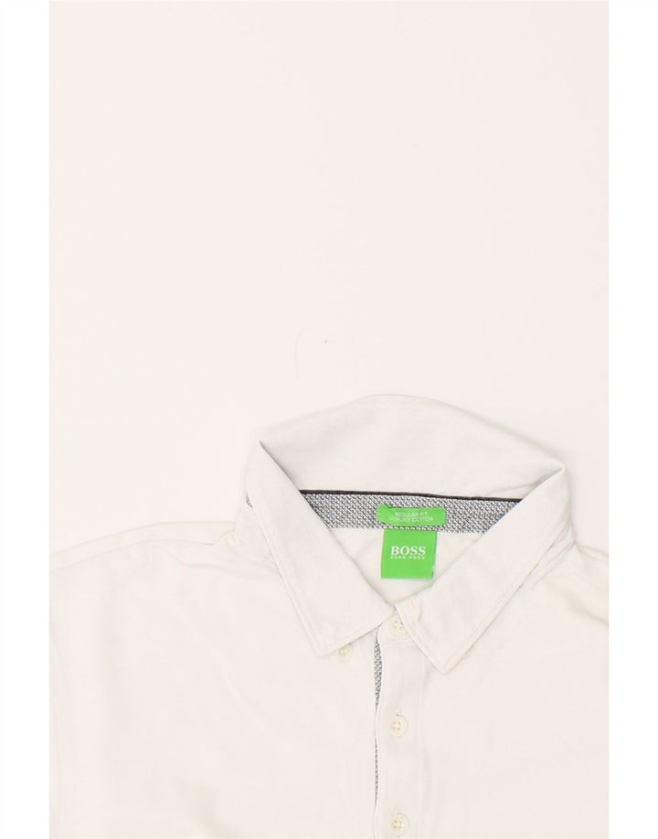 Polo HUGO BOSS da uomo vestibilità regolare, taglia grande, bianca