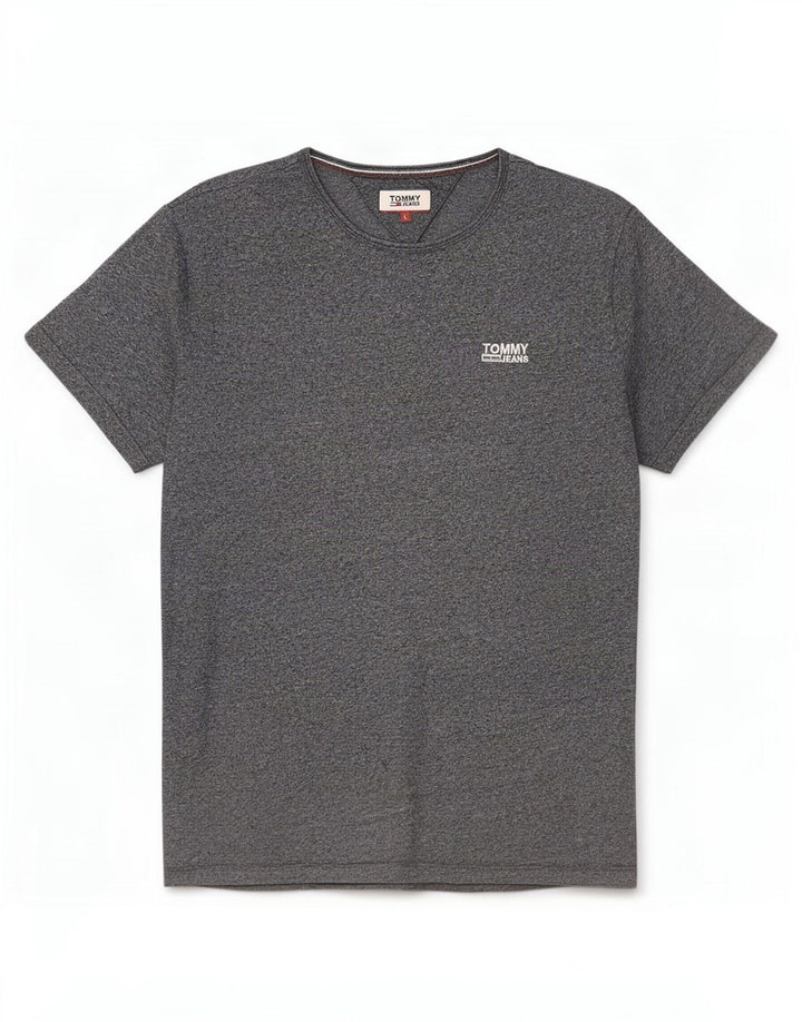 T-shirt da uomo Tommy Hilfiger Top grande in cotone chiazzato grigio